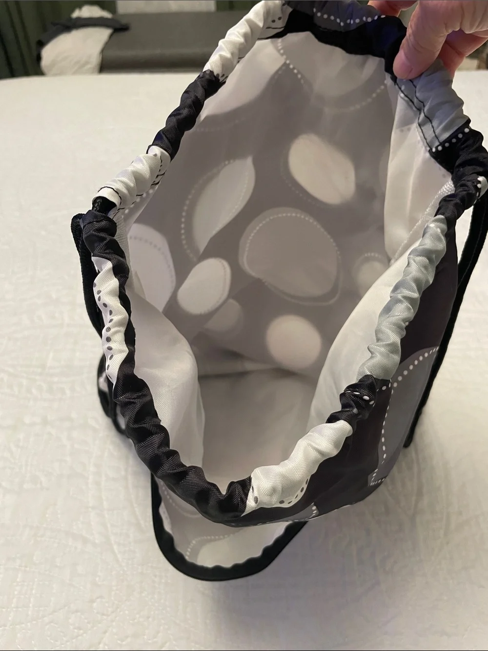 Thirty-One CINCH SAC SACK Drawstring Backpack Dot Pattern SPORTS STAR Embroider